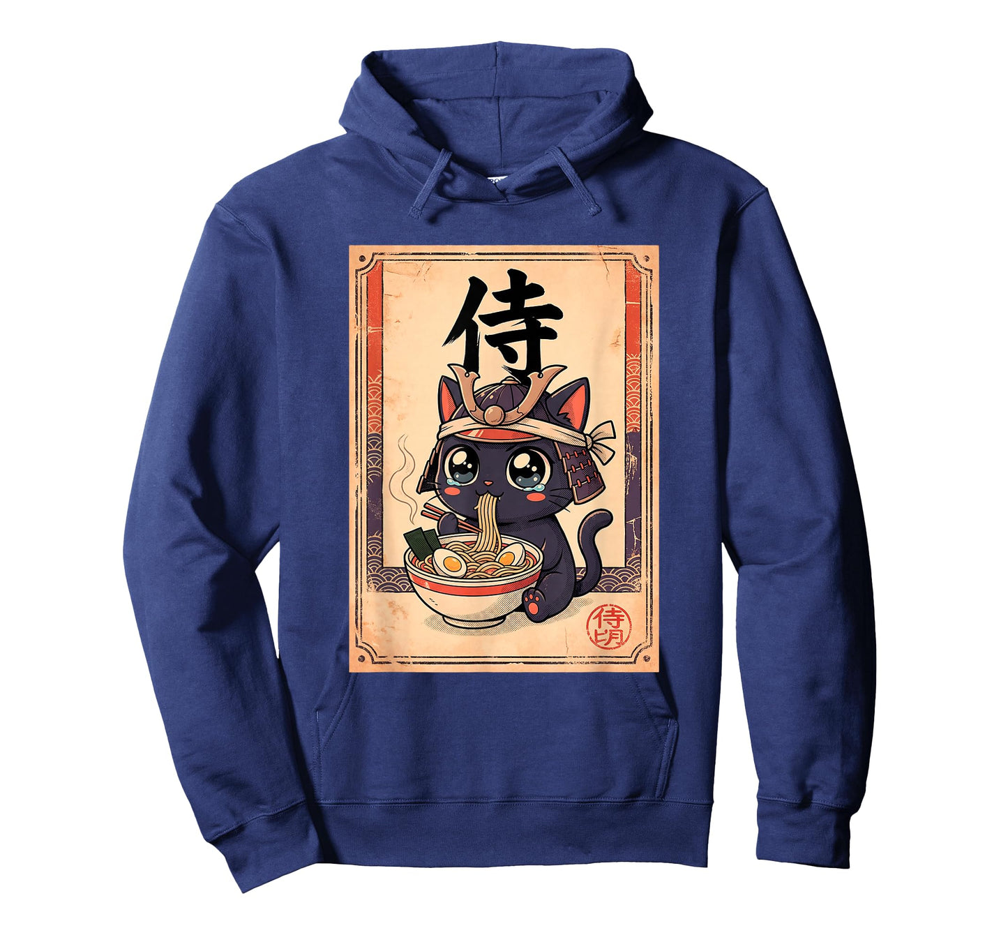 Japanese Samurai Ramen Cat Vintage Manga T-Shirt