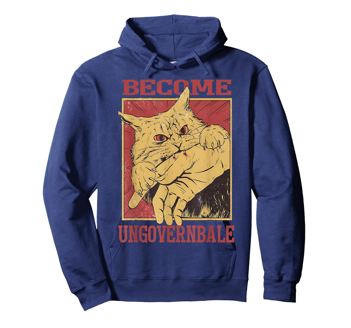 Become Ungovernable - Black Cat Biting Hand Funny Meme T-Shirt