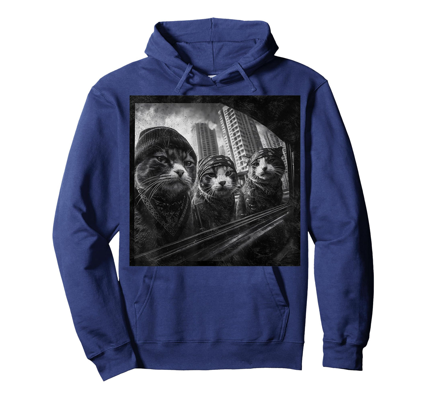 Gangster Cats Street Funny Graphic Humor T-Shirt