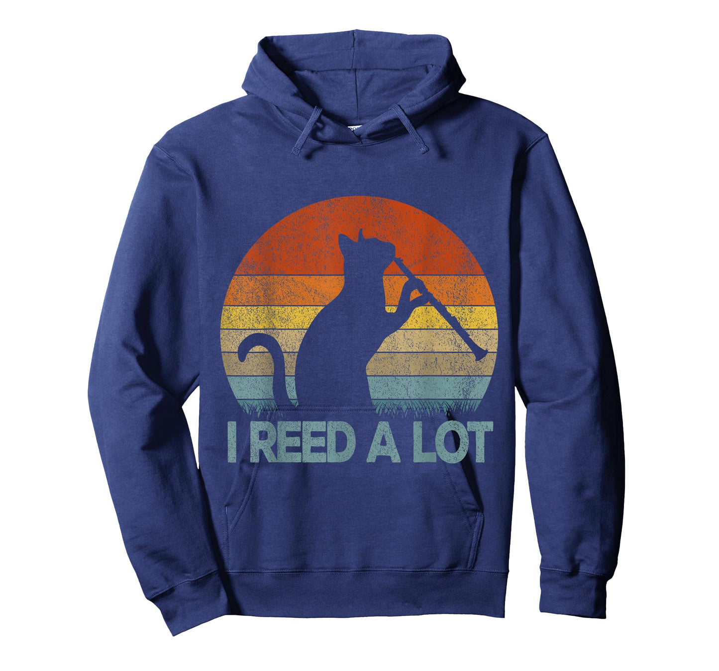 Funny Clarinet Cat I Reed A Lot Musician Retro Vintage T-Shirt