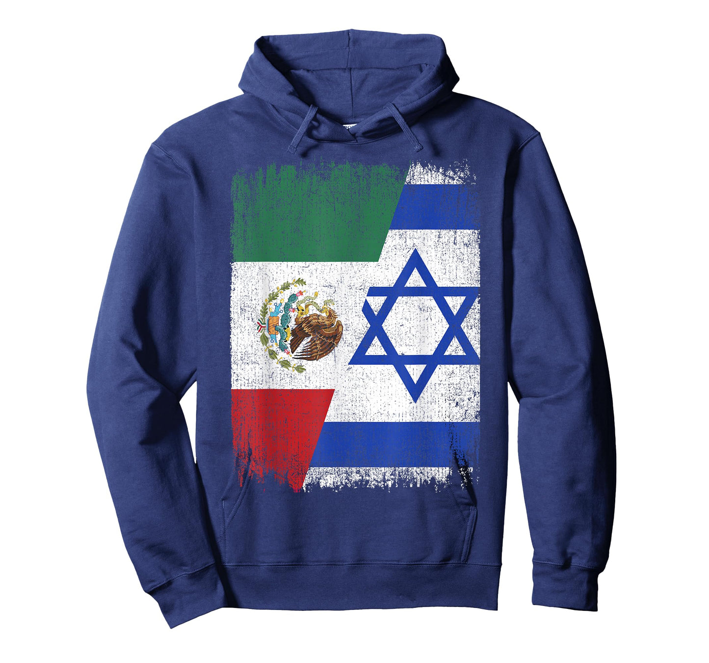 Half Mexico Israel Flag Mexican Israelis Roots T-Shirt