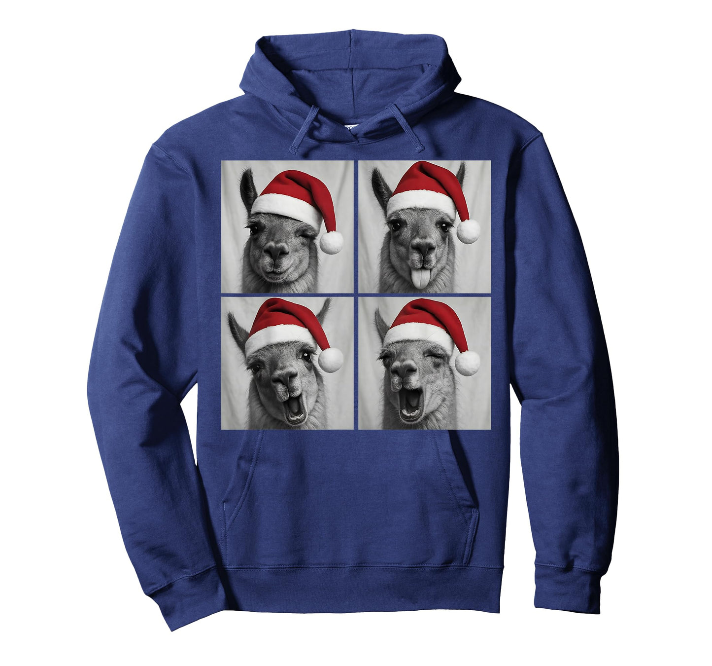 Funny Christmas Llama Santa Photo Booth T-Shirt