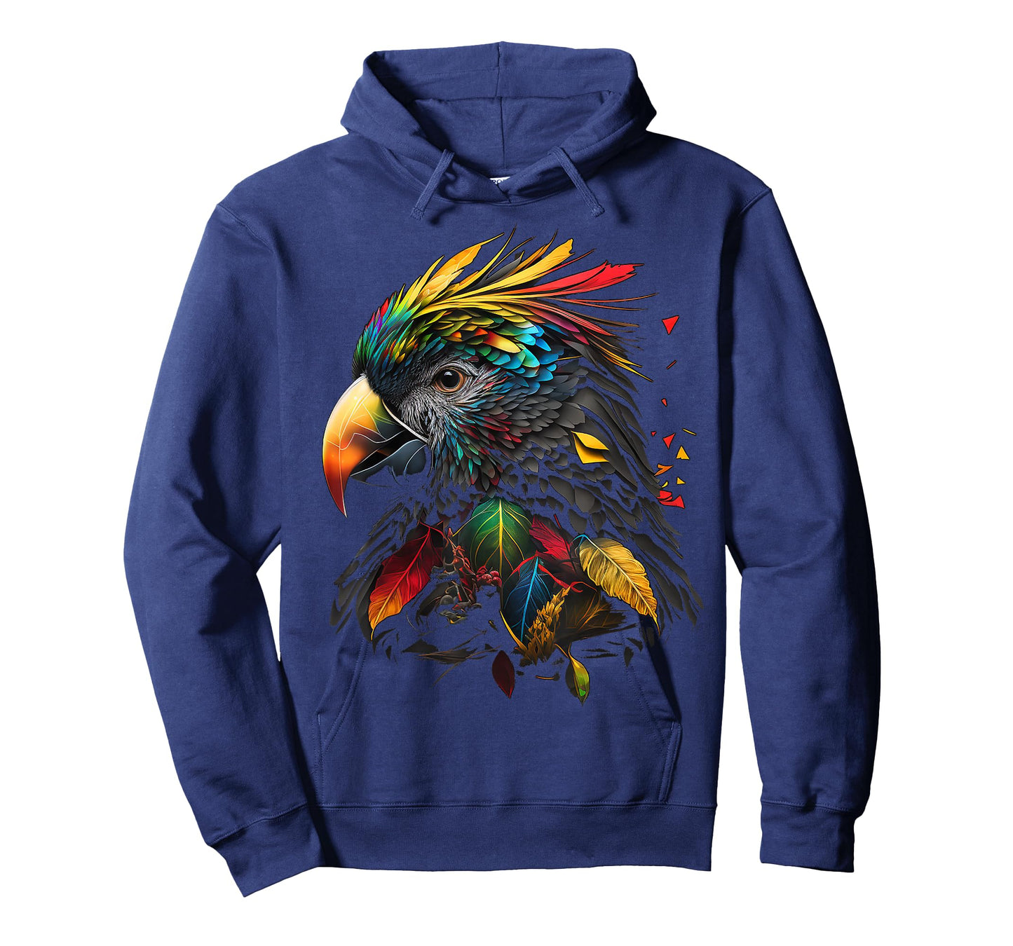 Parrot Colourful Polygon Animal Print Art T-Shirt Small