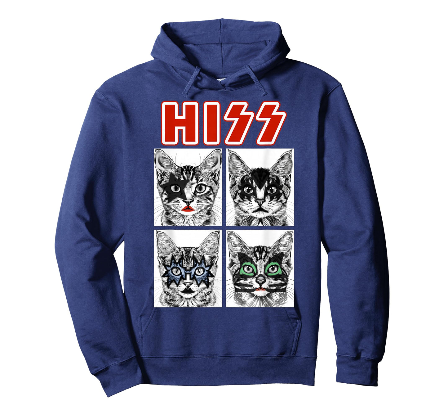 Retro Cat Rock Music Concert Band Men Kids Women Funny Cat T-Shirt