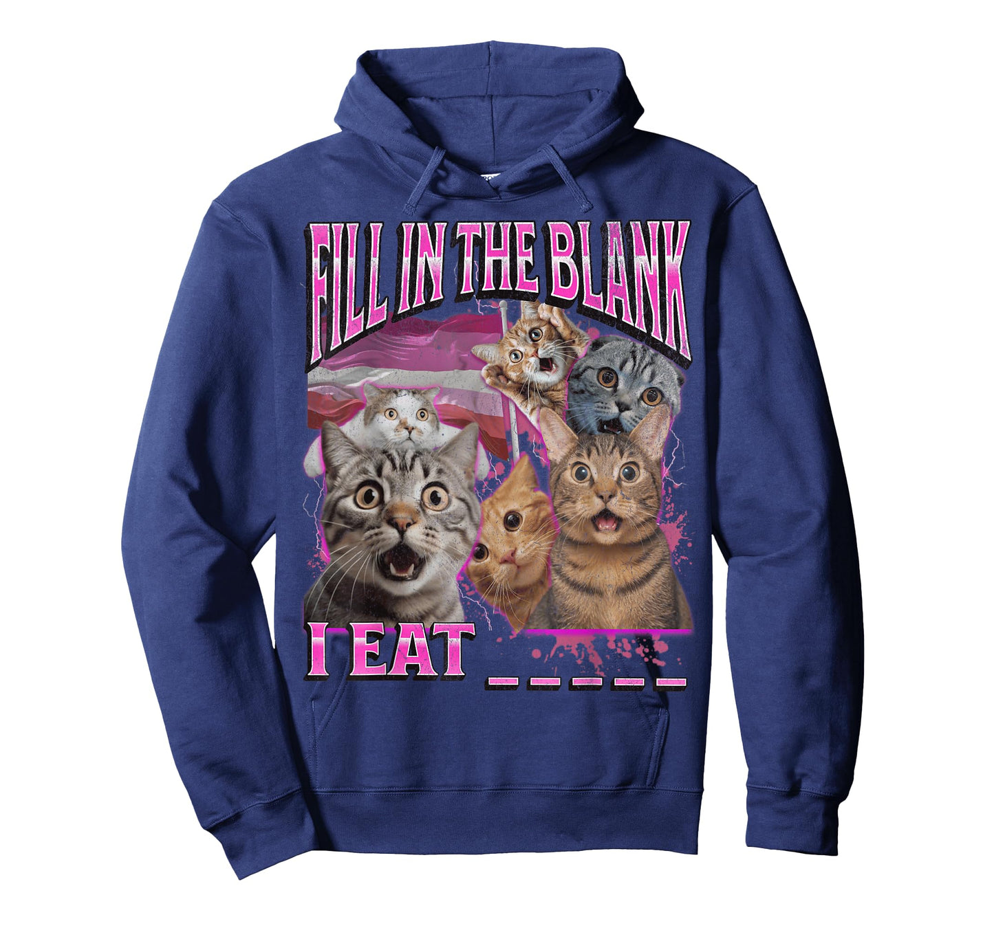 Fill In The Blanks Funny Cat Lesbian Pride LGBTQ Pun Bootleg Men Women T-Shirt