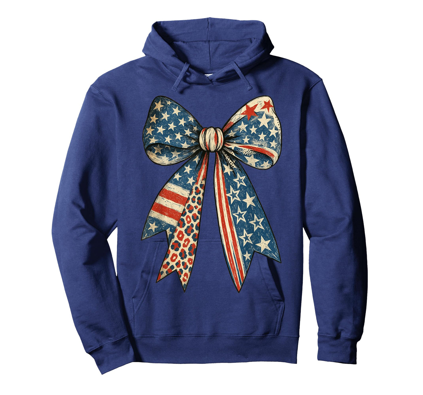 Vintage USA Bow in Red White Blue for Patriotic 4th of July T-Shirt