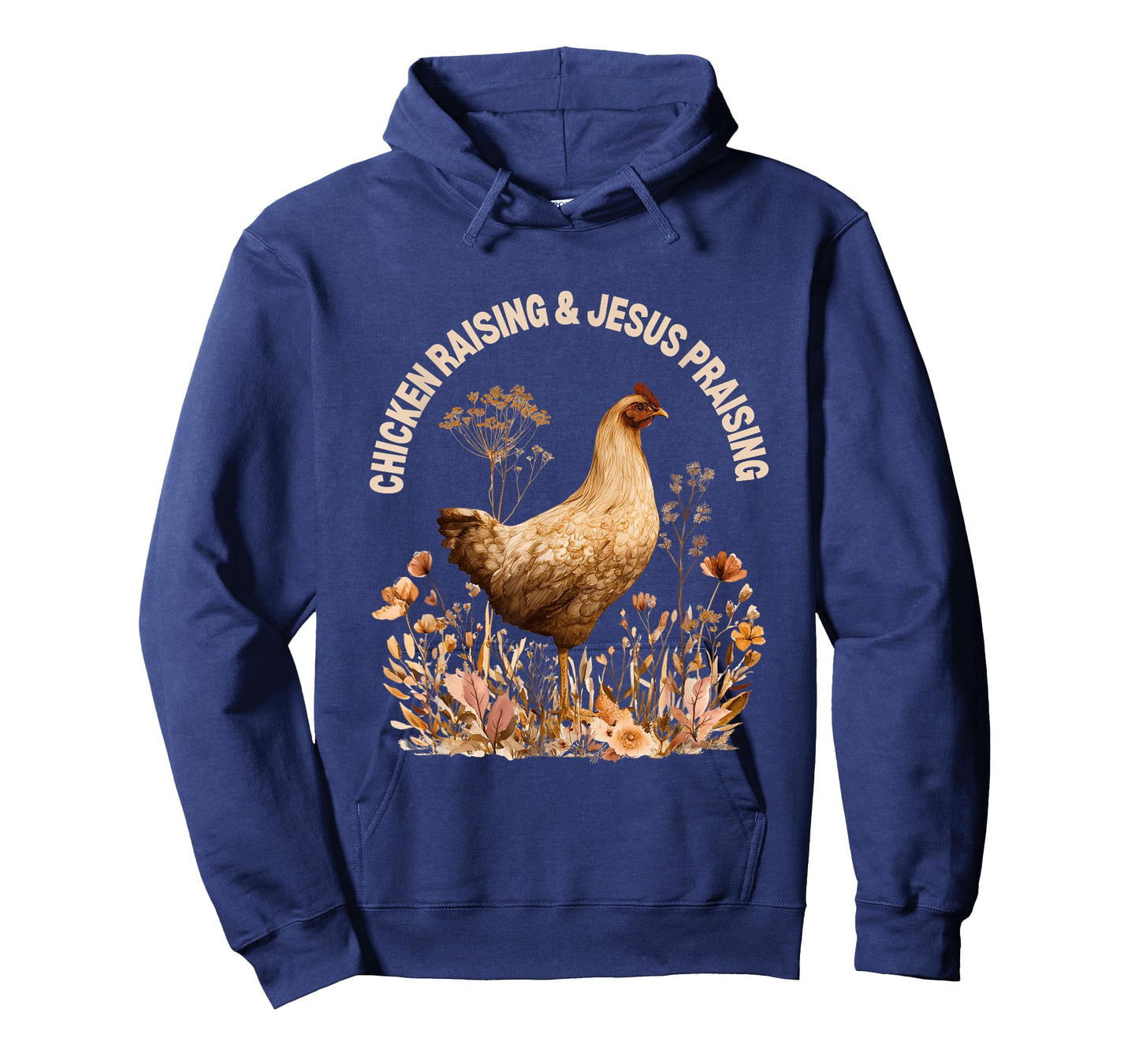 Chicken Raising Jesus Praising Faith Boho Flowers Christian T-Shirt