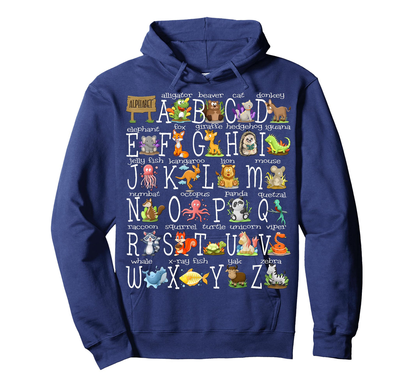 Back to School Kids Cute Animals A-Z Alphabet ABCs Teacher T-Shirt