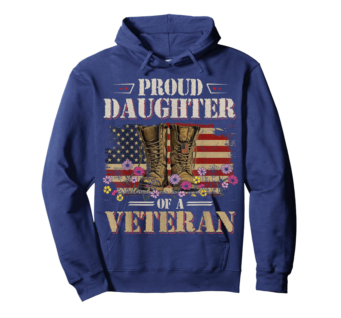 Proud Daughter of A Veteran American Flag Military Gifts T-Shirt