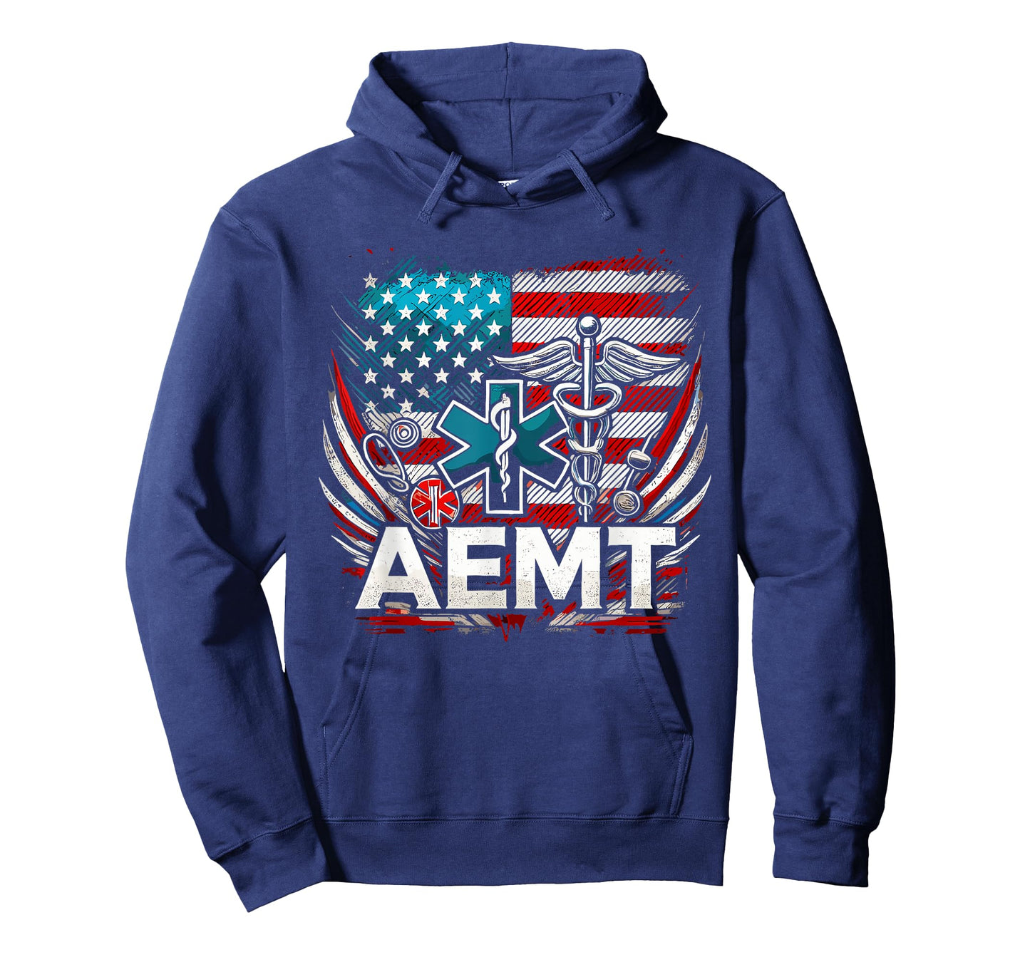 AEMT USA Flag Patriotic Medical Medical Technician T-Shirt