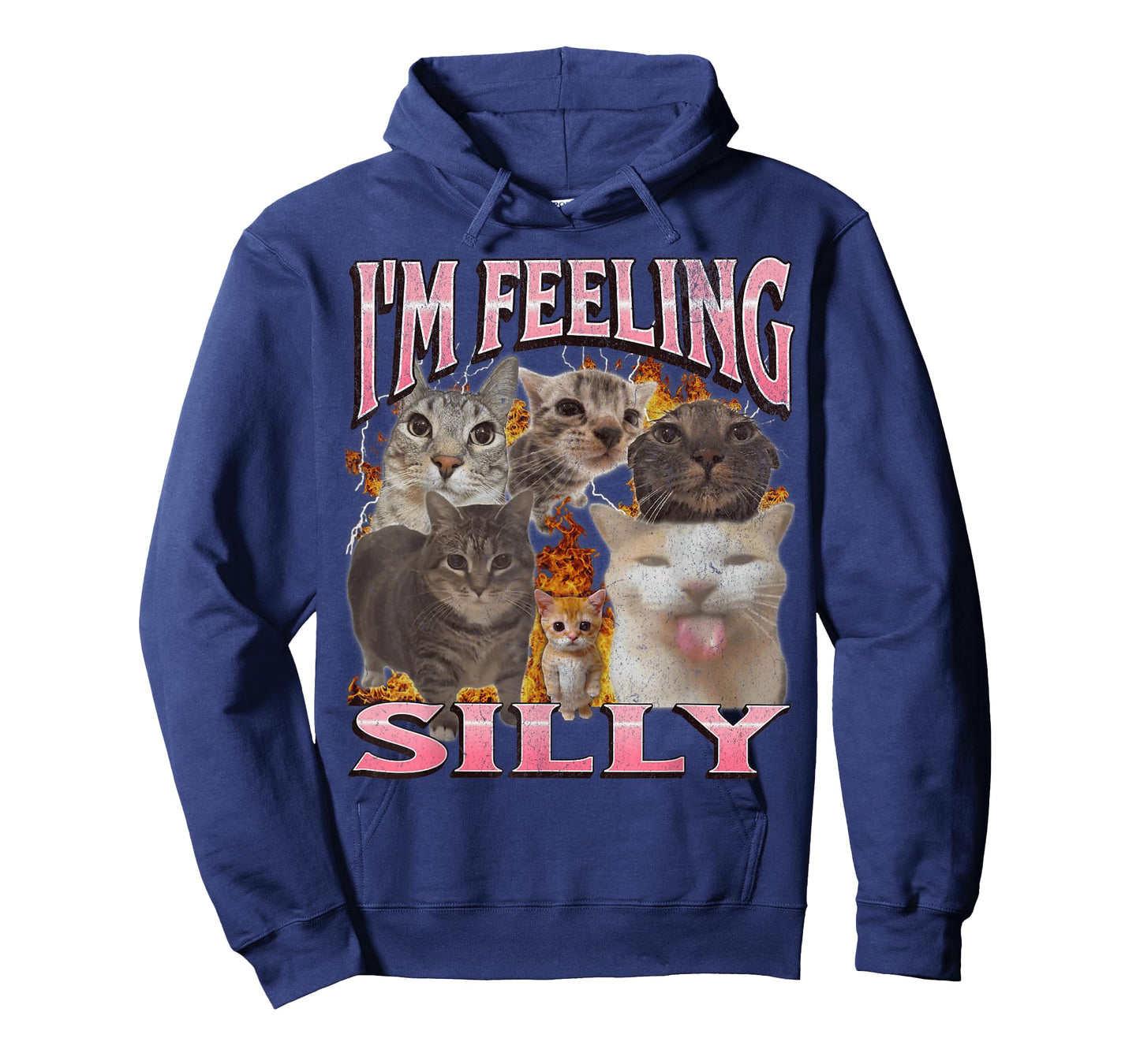 I'm Feeling Silly Funny Cat Meme Bootleg Graphic T-Shirt for Men Women