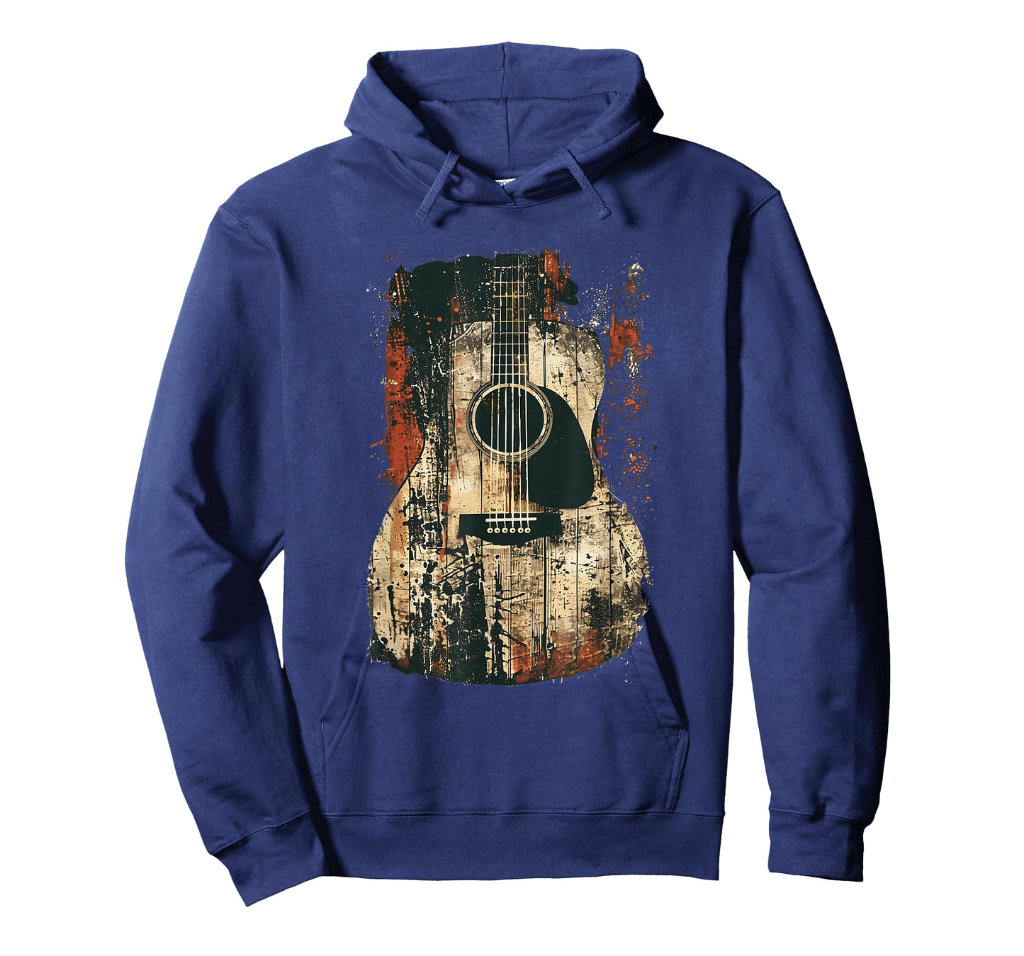Acoustic Guitar, Vintage, Distressed, Rock & Roll Music T-Shirt