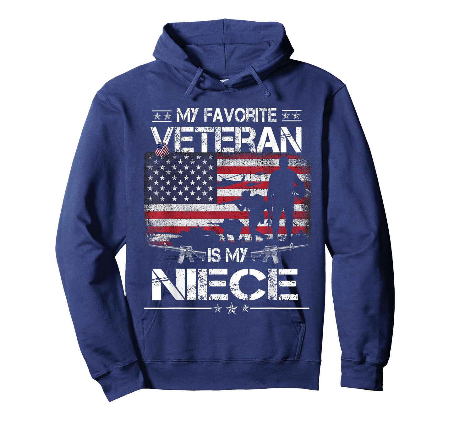 My Favorite Veteran Is My Niece - Flag Mother Veterans Day T-Shirt