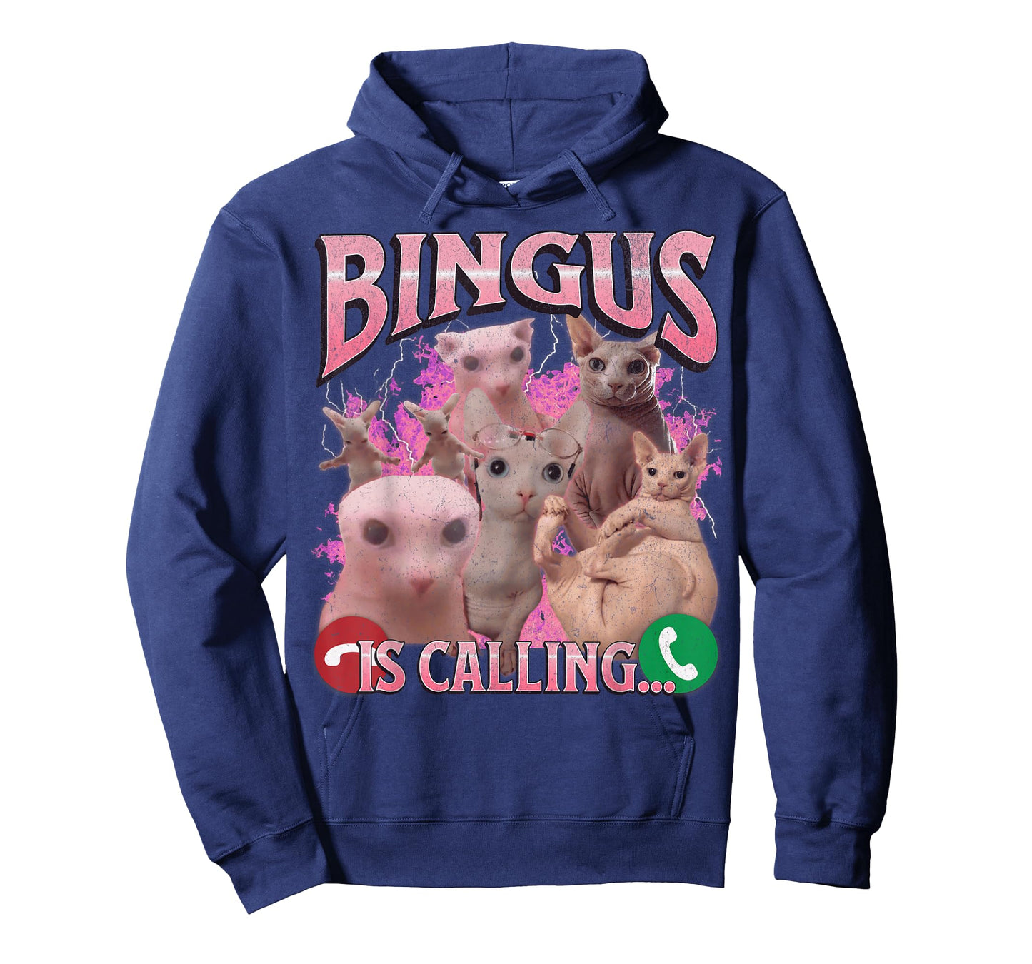 Bingus Is Calling Funny Sphinx Cat Meme Bootleg Graphic Men Women Kids T-Shirt