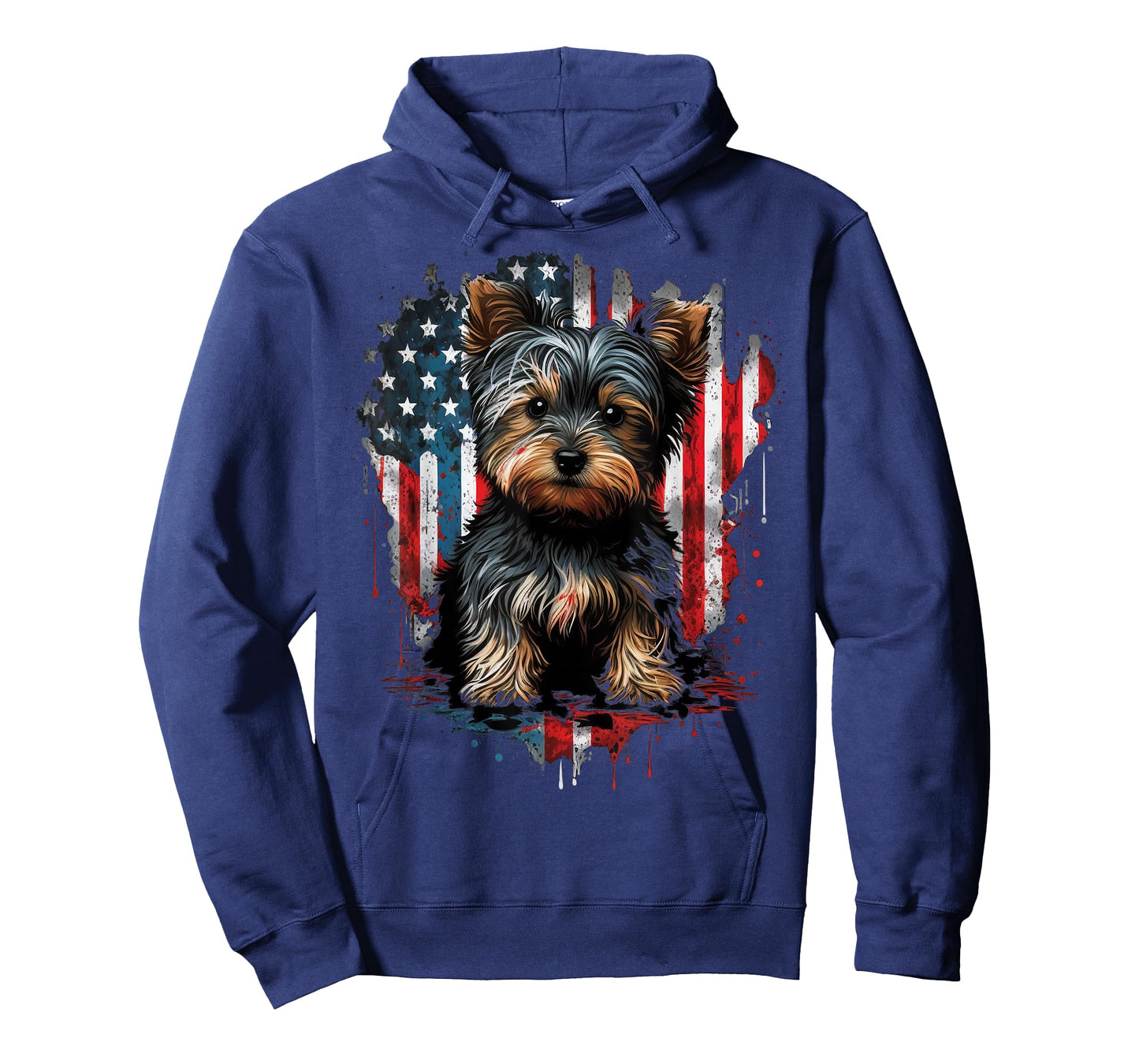 USA 4th of July Patriotic American Yorkshire Terrier T-Shirt