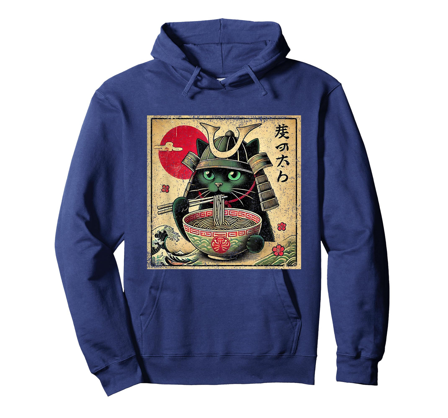 Cat Ramen Japanese Funny Samurai Kawaii Cat Anime Girls Boys T-Shirt
