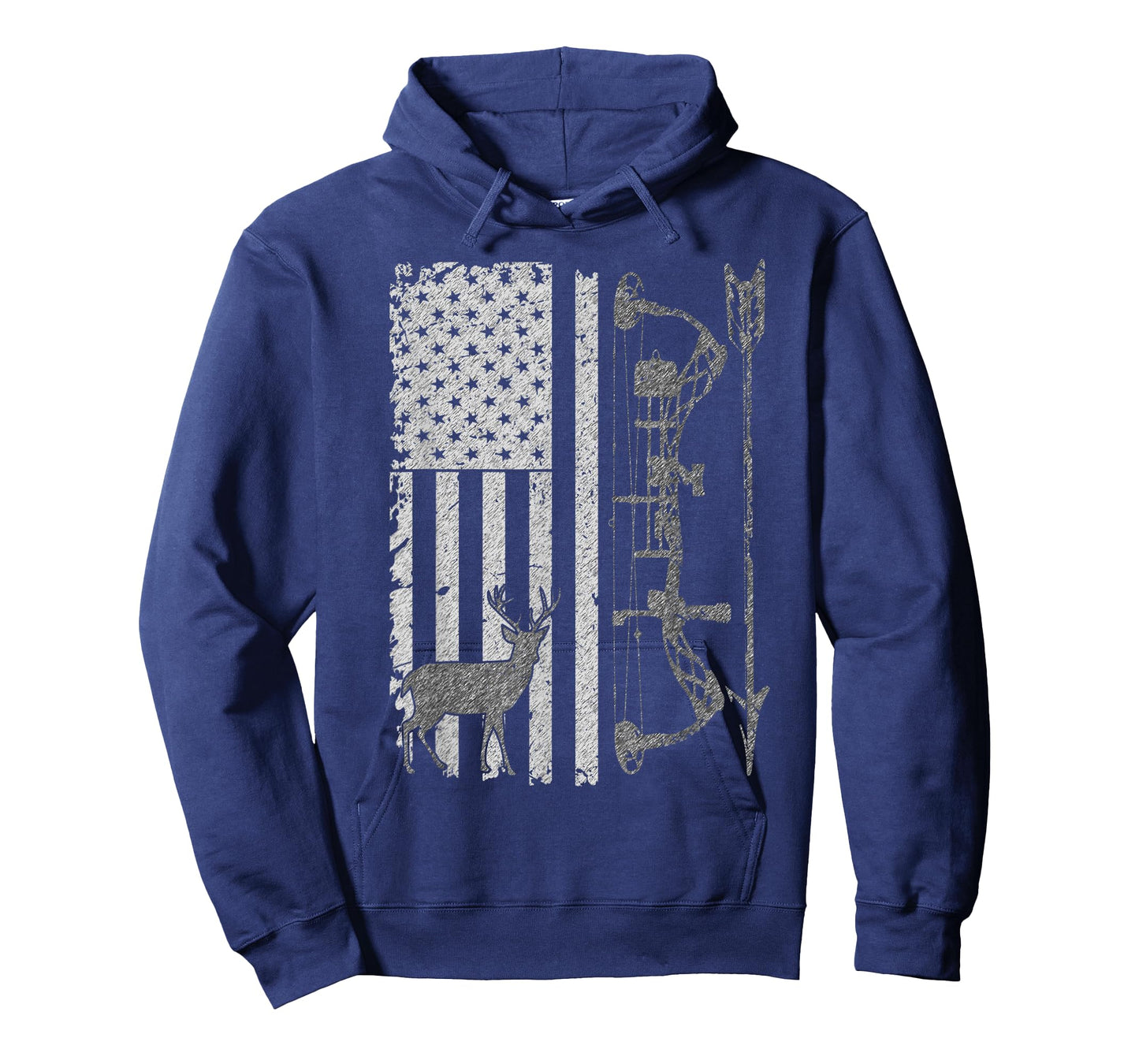 American Deer Hunting Bow Hunter Flag Accessories Hunt Gift T-Shirt