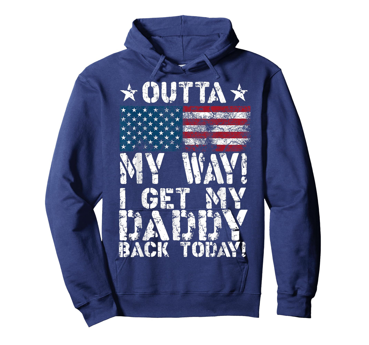 Cool I Get My Daddy Back Today | Funny Military Child Gift T-Shirt Small