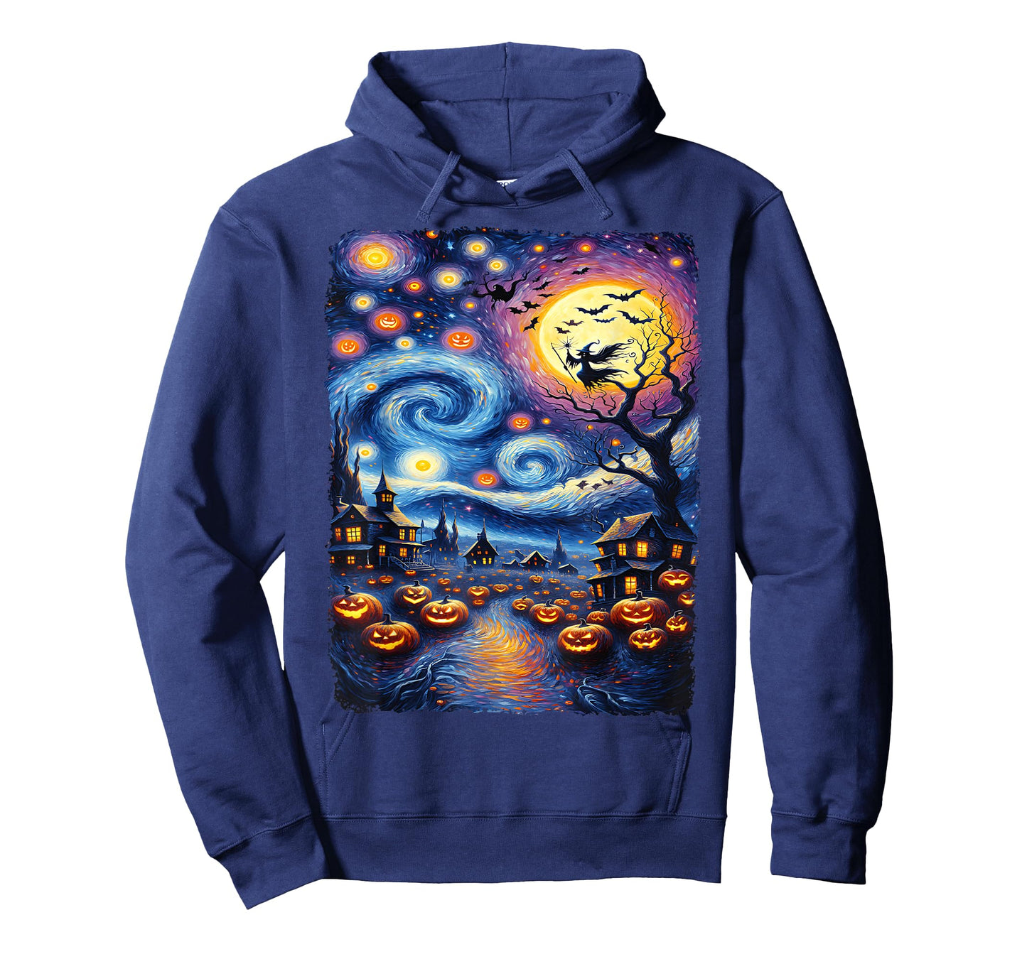 Starry Night Van Gogh Halloween Jack O' Lantern Fall Pumpkin T-Shirt