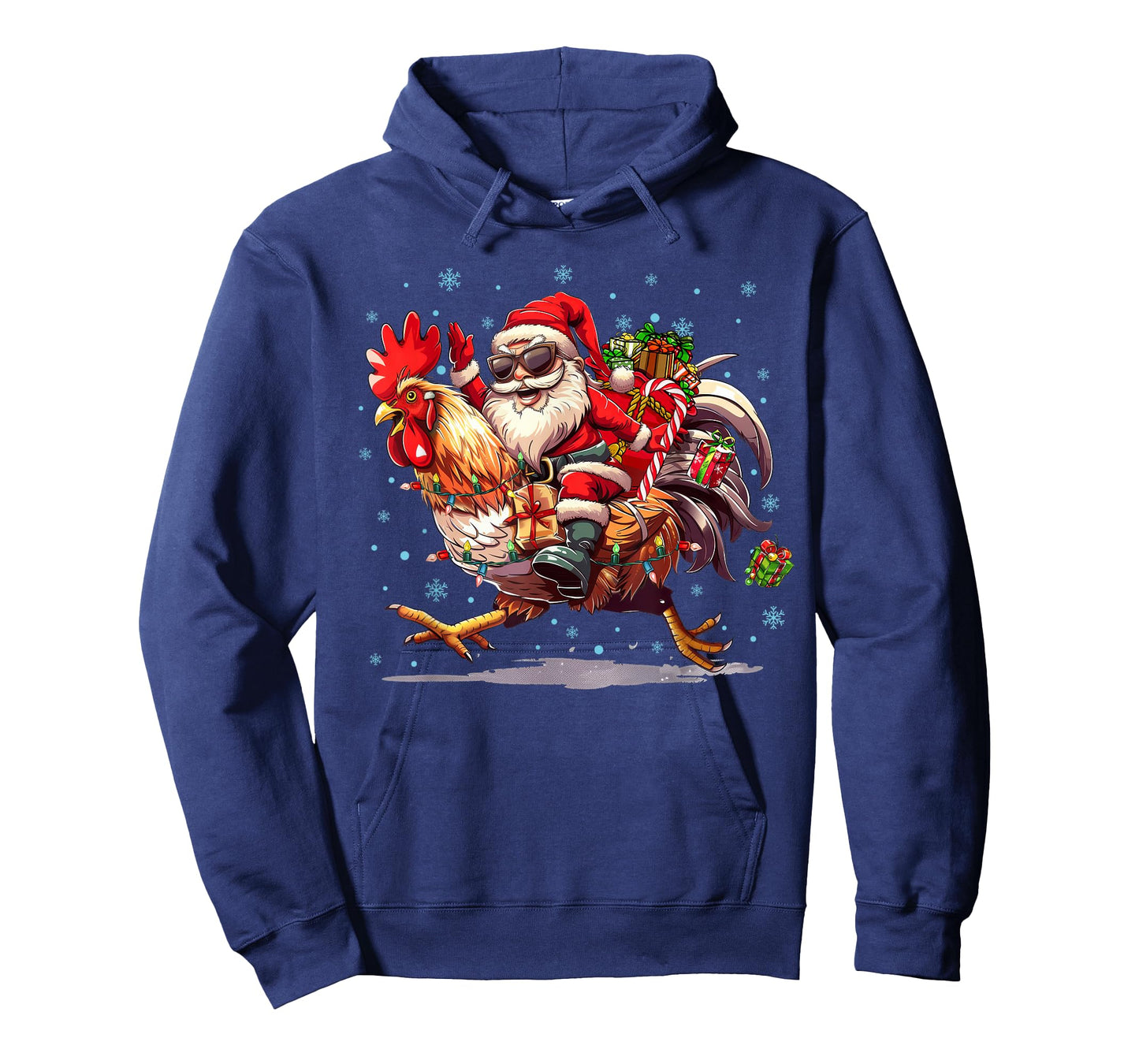 Chicken Lover Xmas Funny Santa Riding Chicken Christmas T-Shirt