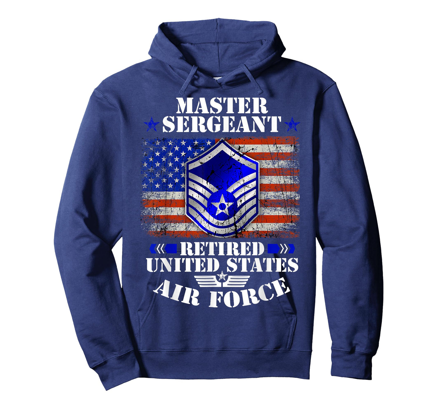 Master Sergeant Retired United States Air Force USA Flag T-Shirt