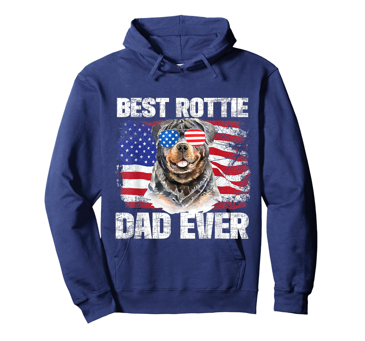 Best Rottie Dad Ever - American Flag Dog Owner Animal Lover T-Shirt for Women Kids Men