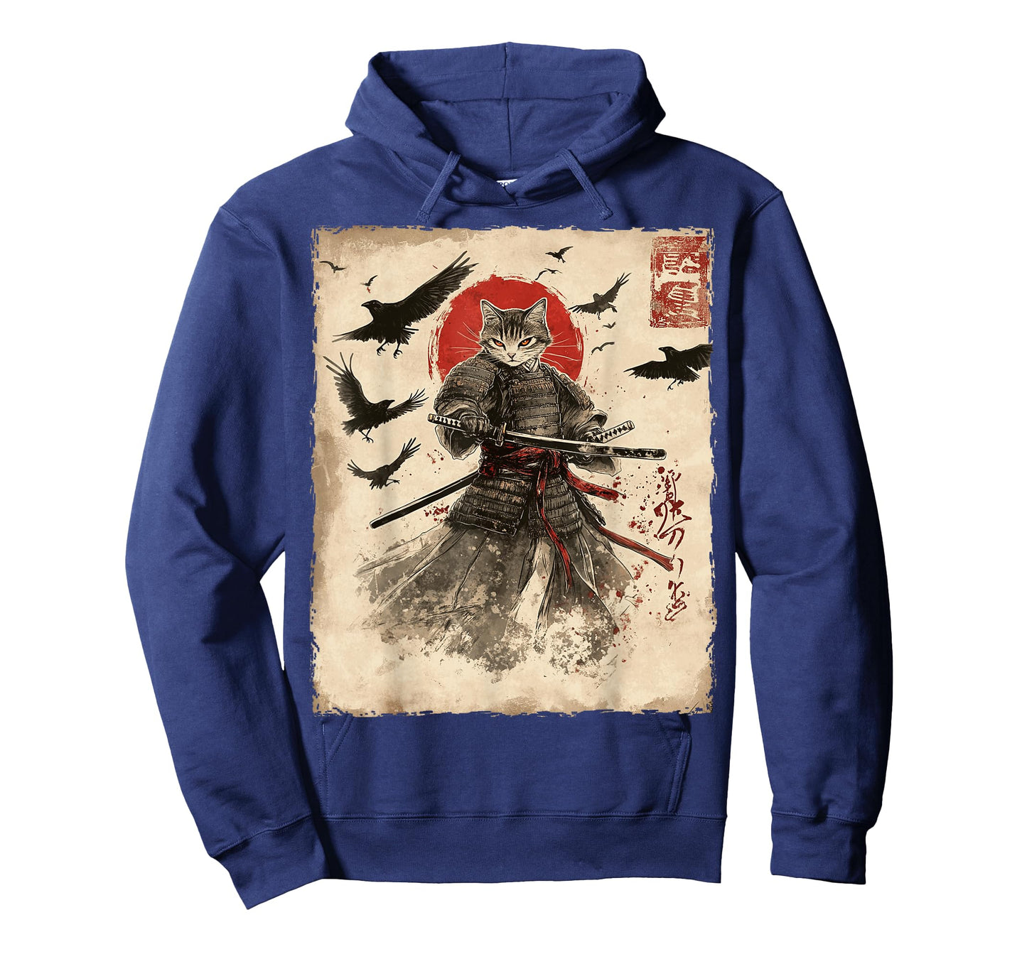 Cat Samurai Graphic Japanese Warrior Anime T-Shirt