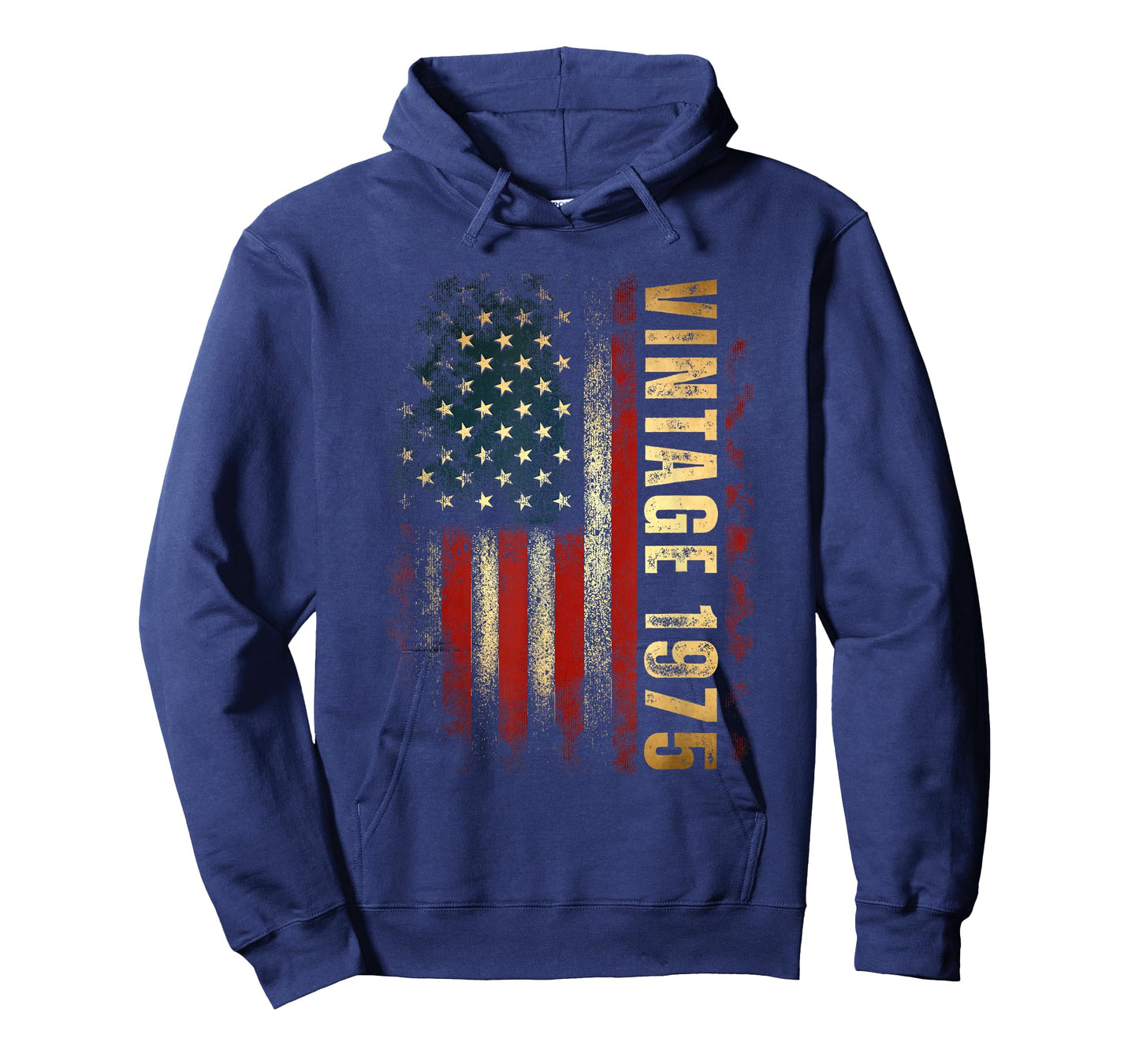 Vintage 1975 American Flag 50th Birthday 50 Years Old Men T-Shirt