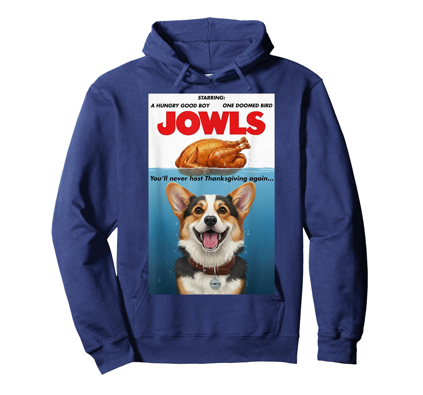 Funny Jowls Thanksgiving Corgi and Turkey T-Shirt