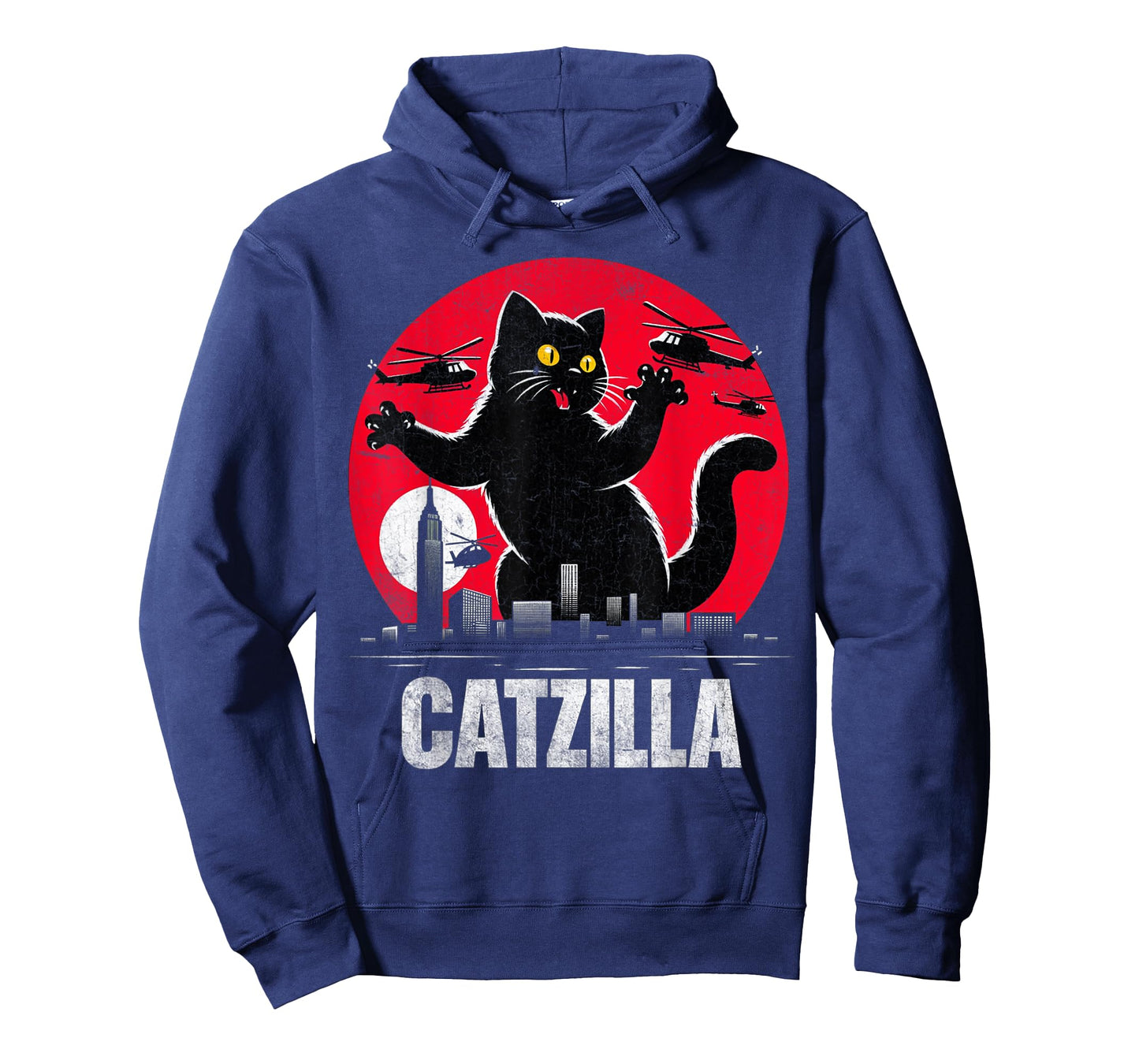 Retro Catzilla Funny Cat Lovers Graphic Gifts Cat Mom Dad Men Women Girls Kids T-Shirt