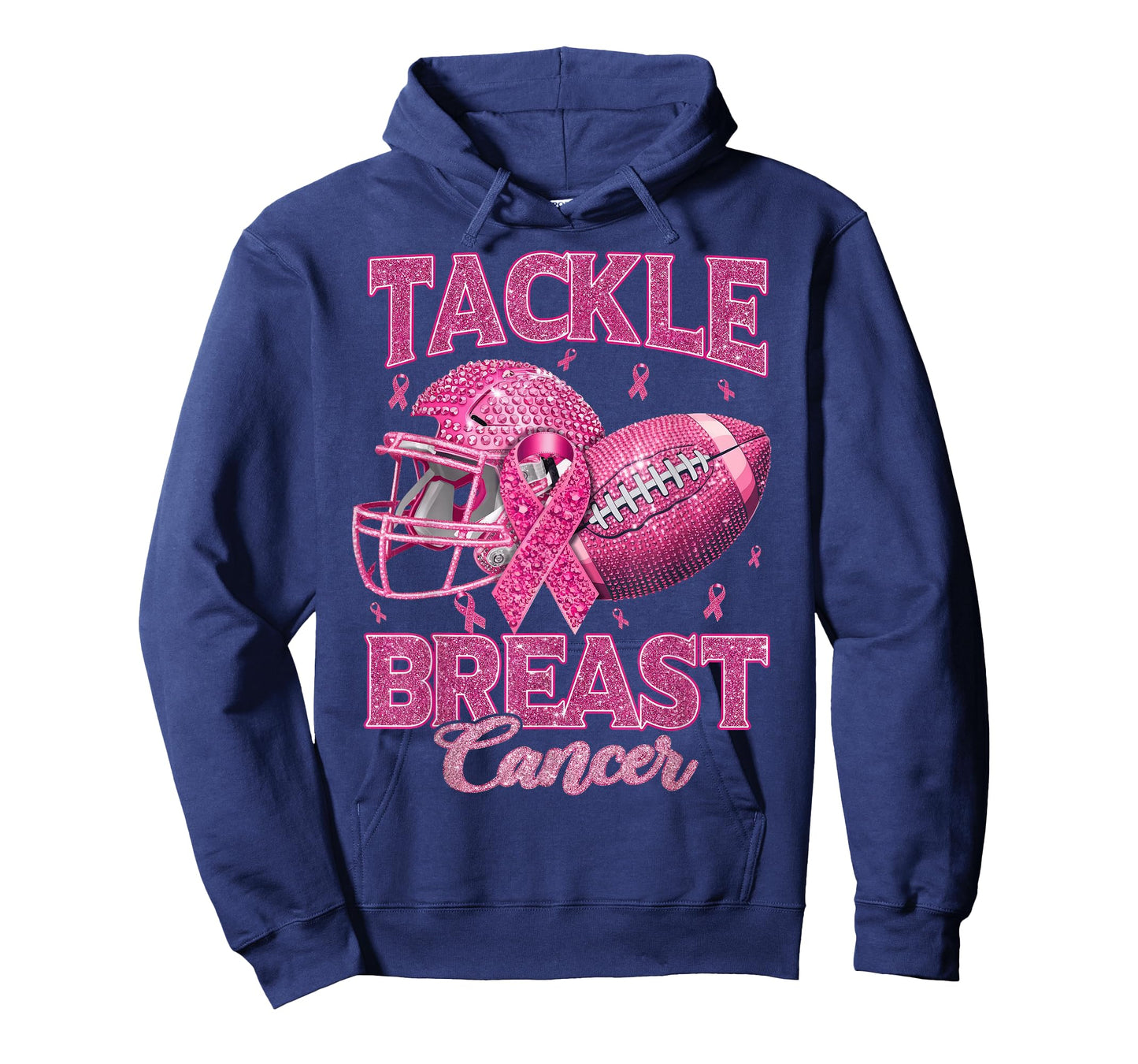 Tackle Breast Cancer Awareness American Football Pink Ribbon T-Shirt