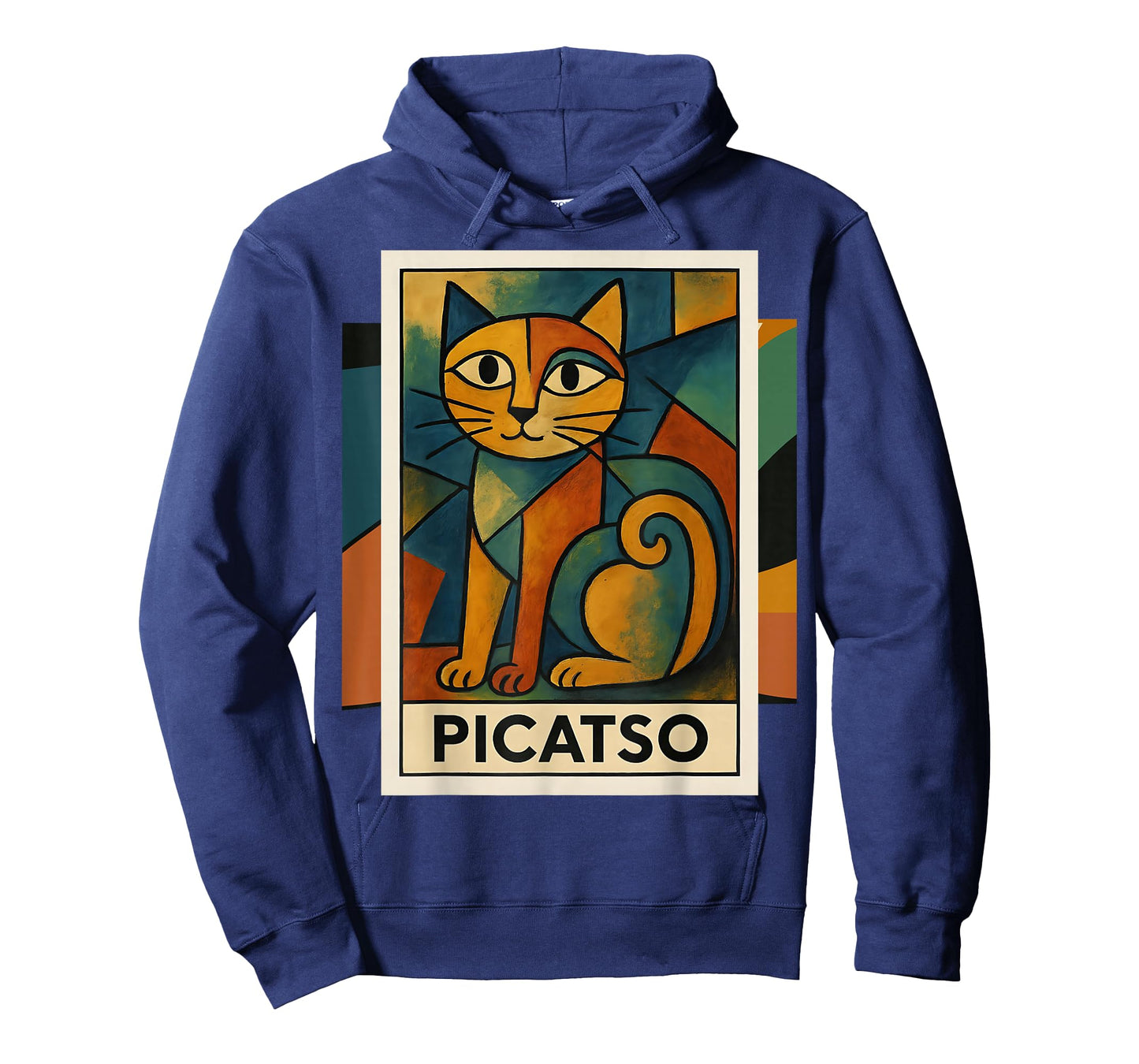 Picatso Cat โ Vintage Cubist Art-Inspired Design T-Shirt