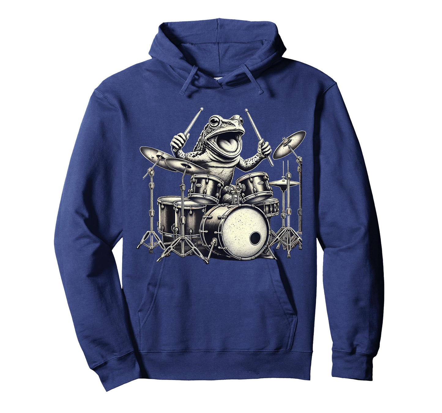 Funny Vintage Frog Drummer Rock Drummer Frog Playing Drums T-Shirt