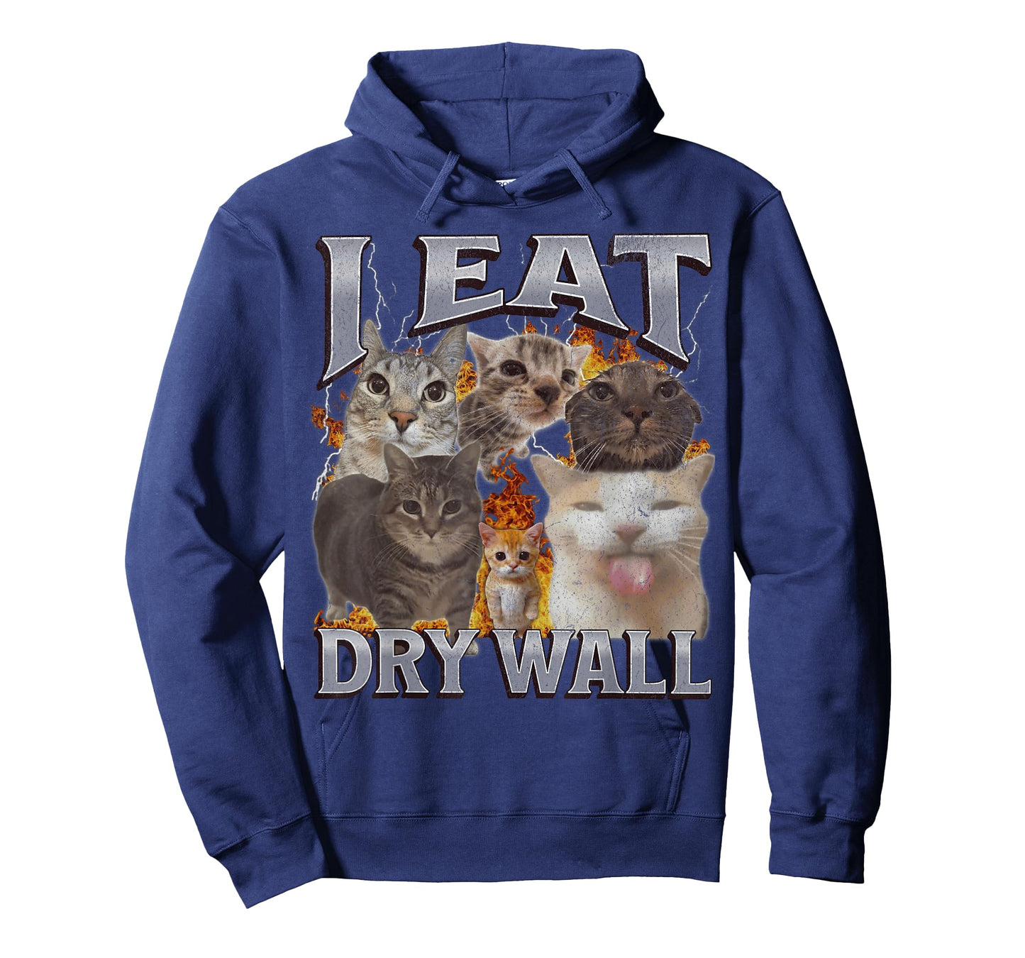 I Eat Drywall Funny Cat Meme Bootleg Graphic Men Women T-Shirt