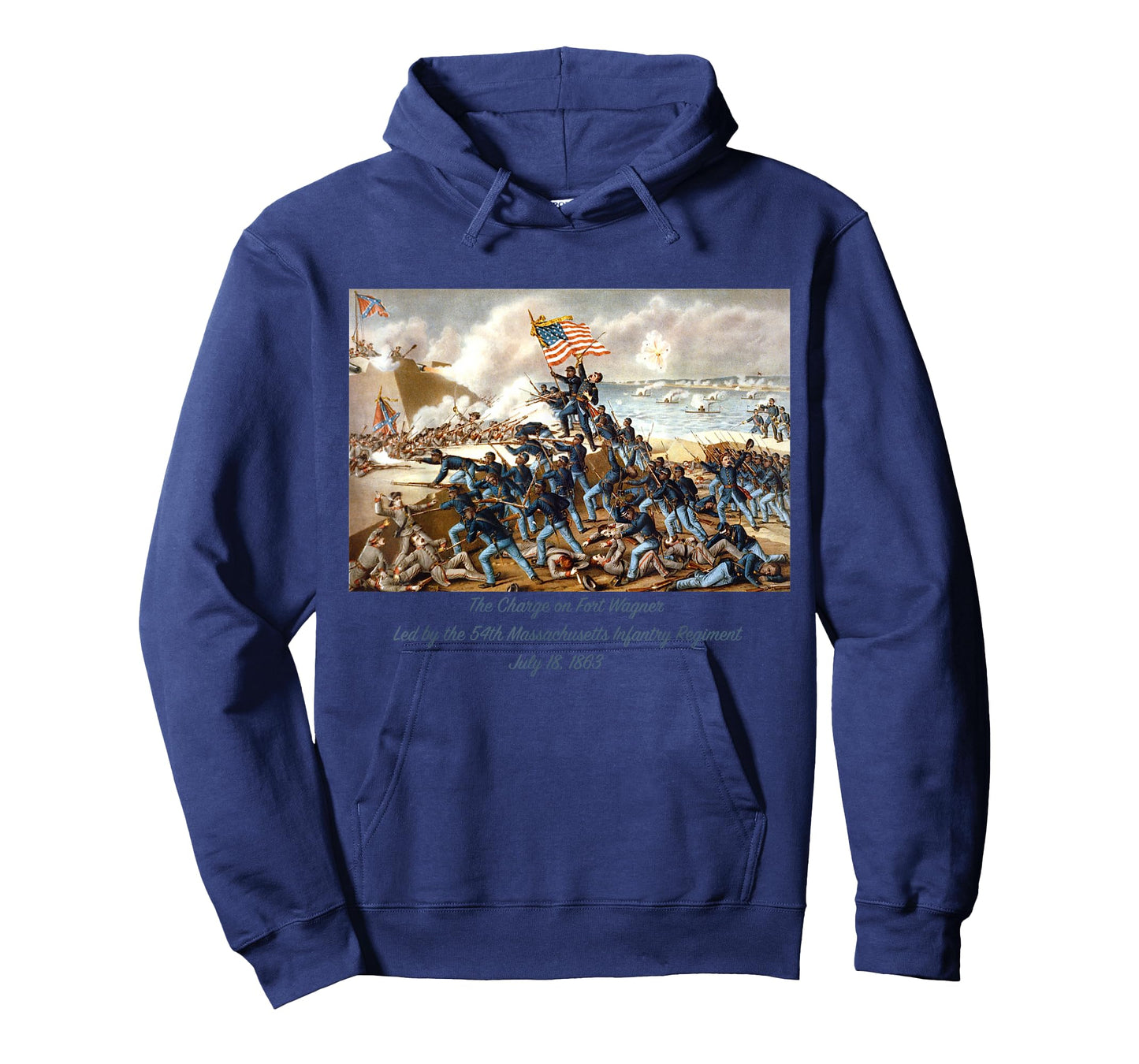 Charge on Fort Wagner South Carolina by Union in Civil War T-Shirt