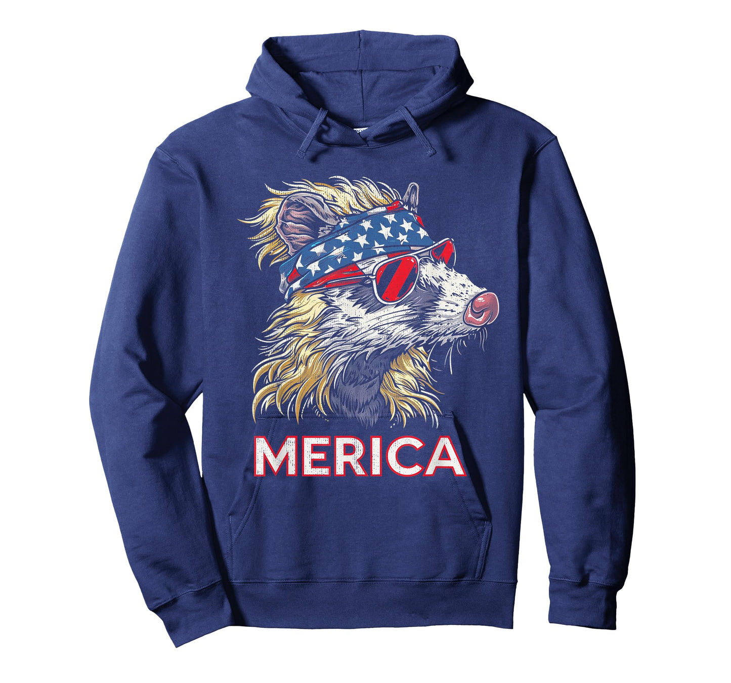 Opossum Possum - Patriotic USA 4th of July American Flag T-Shirt
