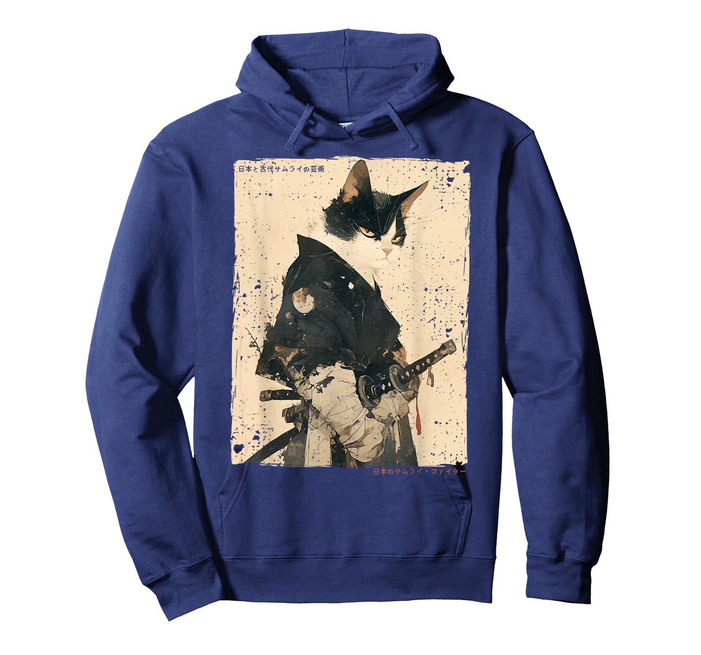 Samurai Cat Warrior Ukiyo Ink Artwork Cat Samurai T-Shirt
