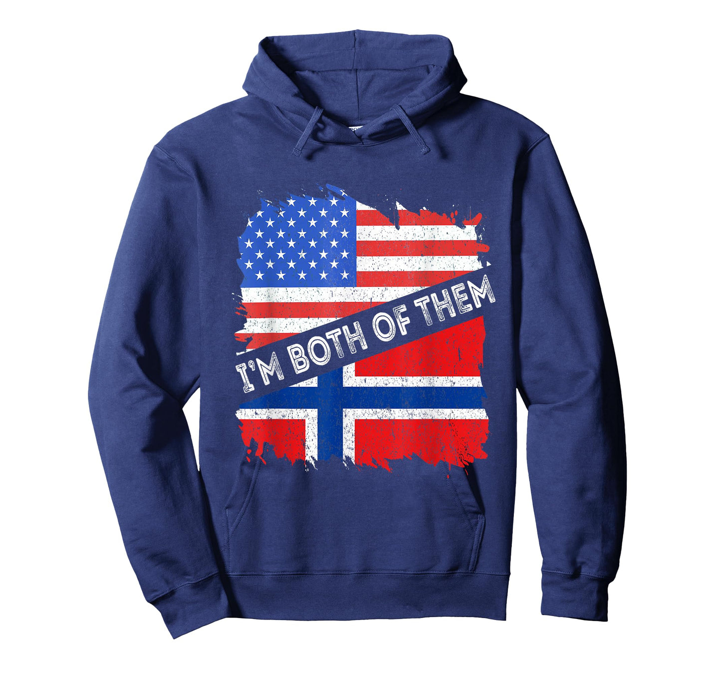 Norway Flag I'm Both Of Them Norwegian Pride USA America T-Shirt