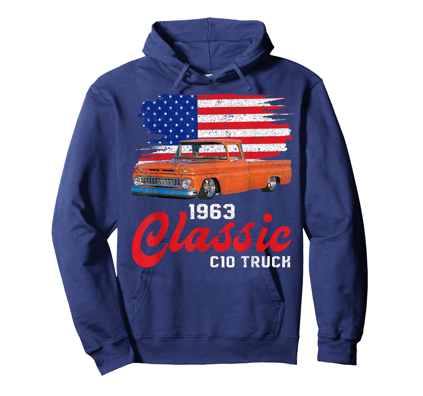 1963 63 c10 truck American Flag T-Shirt