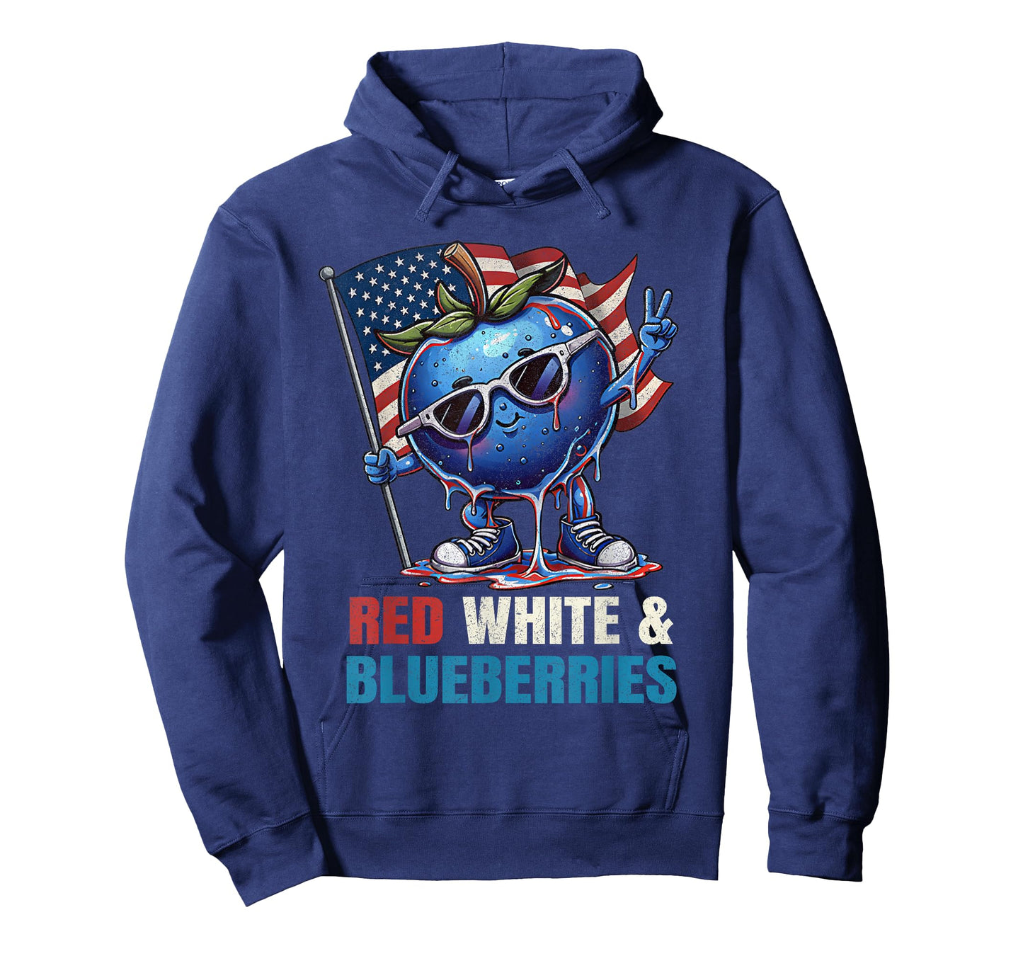 Red White and Blueberries American Flag for Men Women Kids T-Shirt