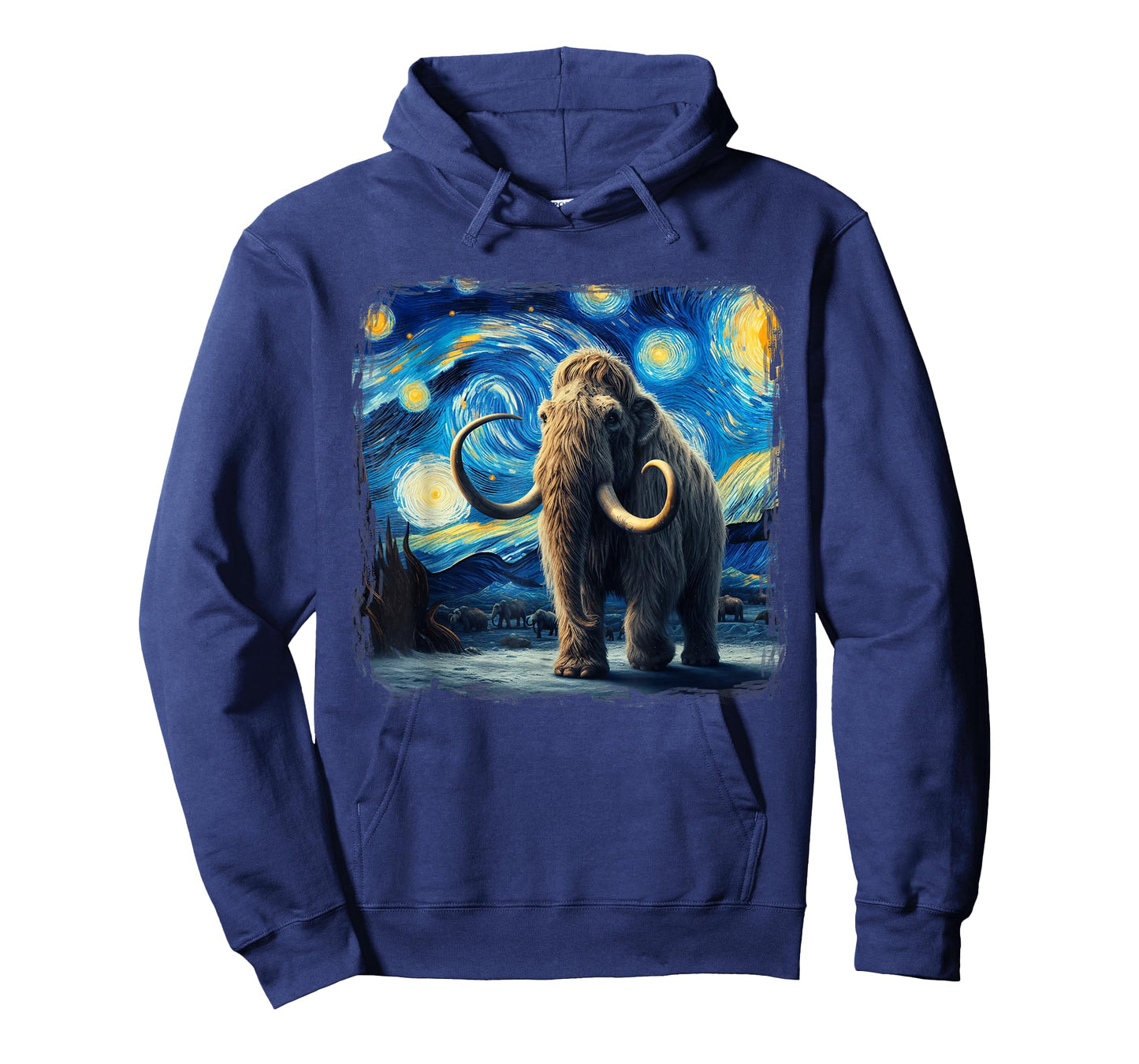 Woolly Mammoth Starry Night Funny Woolly Mammoth T-Shirt