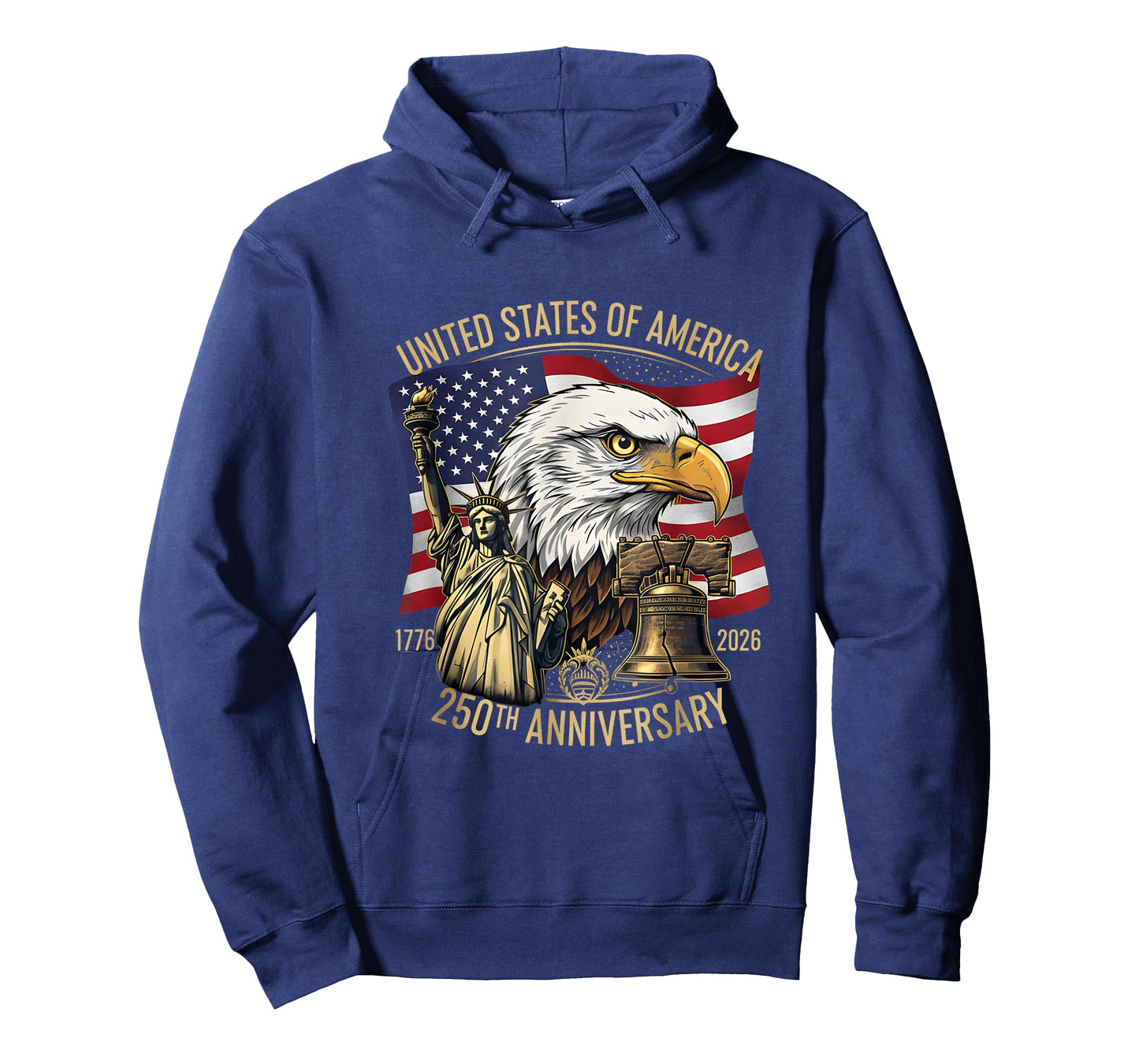 250 Years 1776-2026 250th Birthday Eagle Liberty Bell T-Shirt