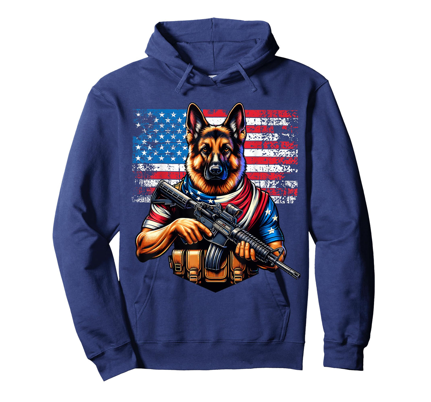 American Flag Patriotic German Shepherd T-Shirt