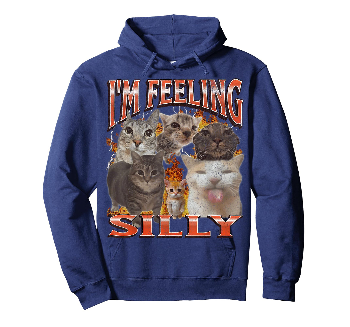 I'm Feeling Silly Funny Cat Meme Bootleg Graphic T-Shirt