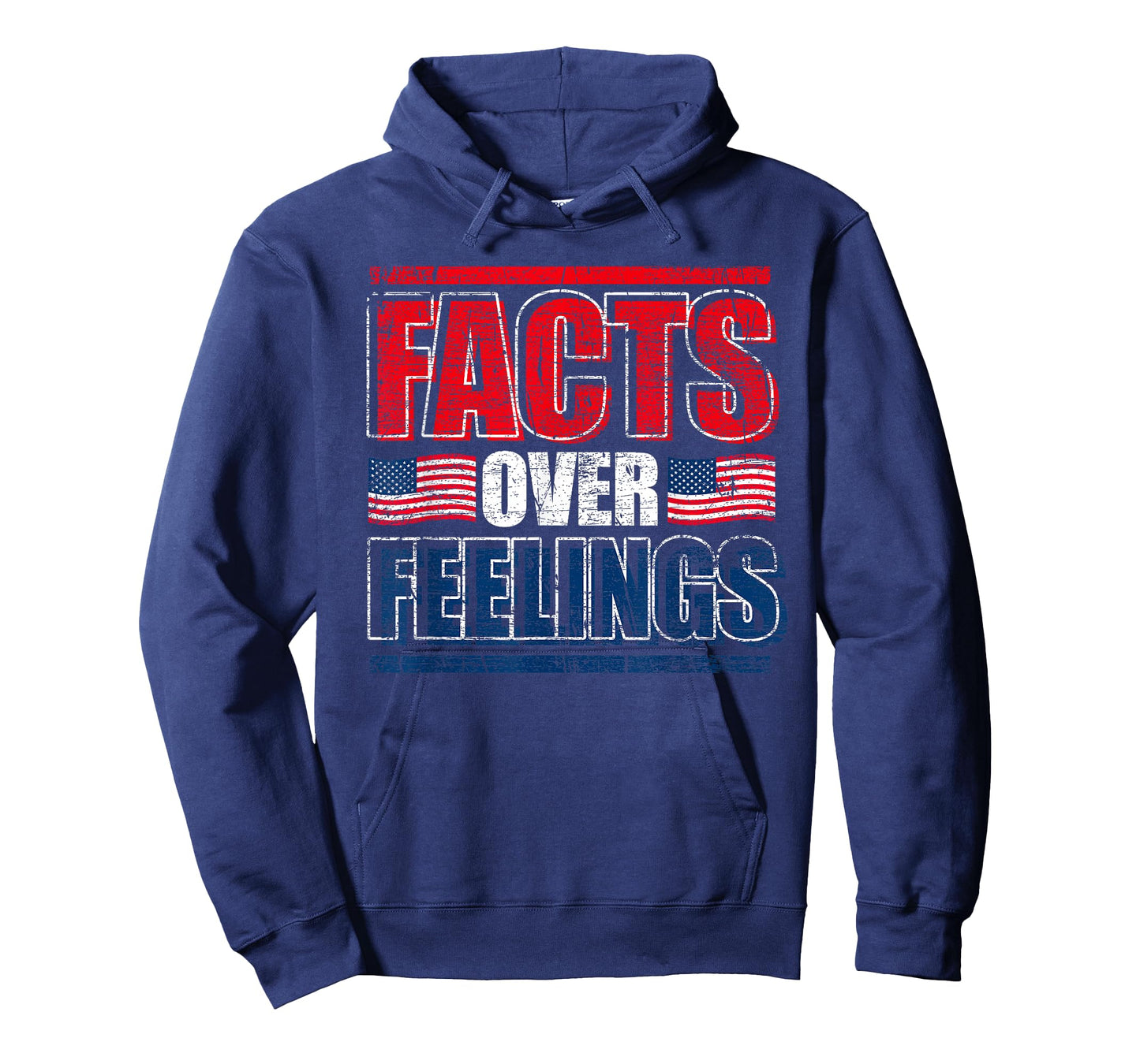 Facts Over Feelings US Flag United States Funny Republican T-Shirt