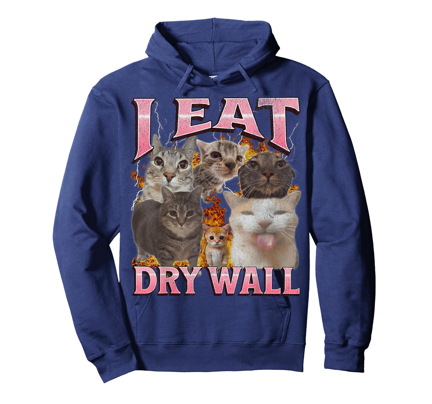 I Eat Cement Funny Cat Meme Bootleg Graphic T-Shirt