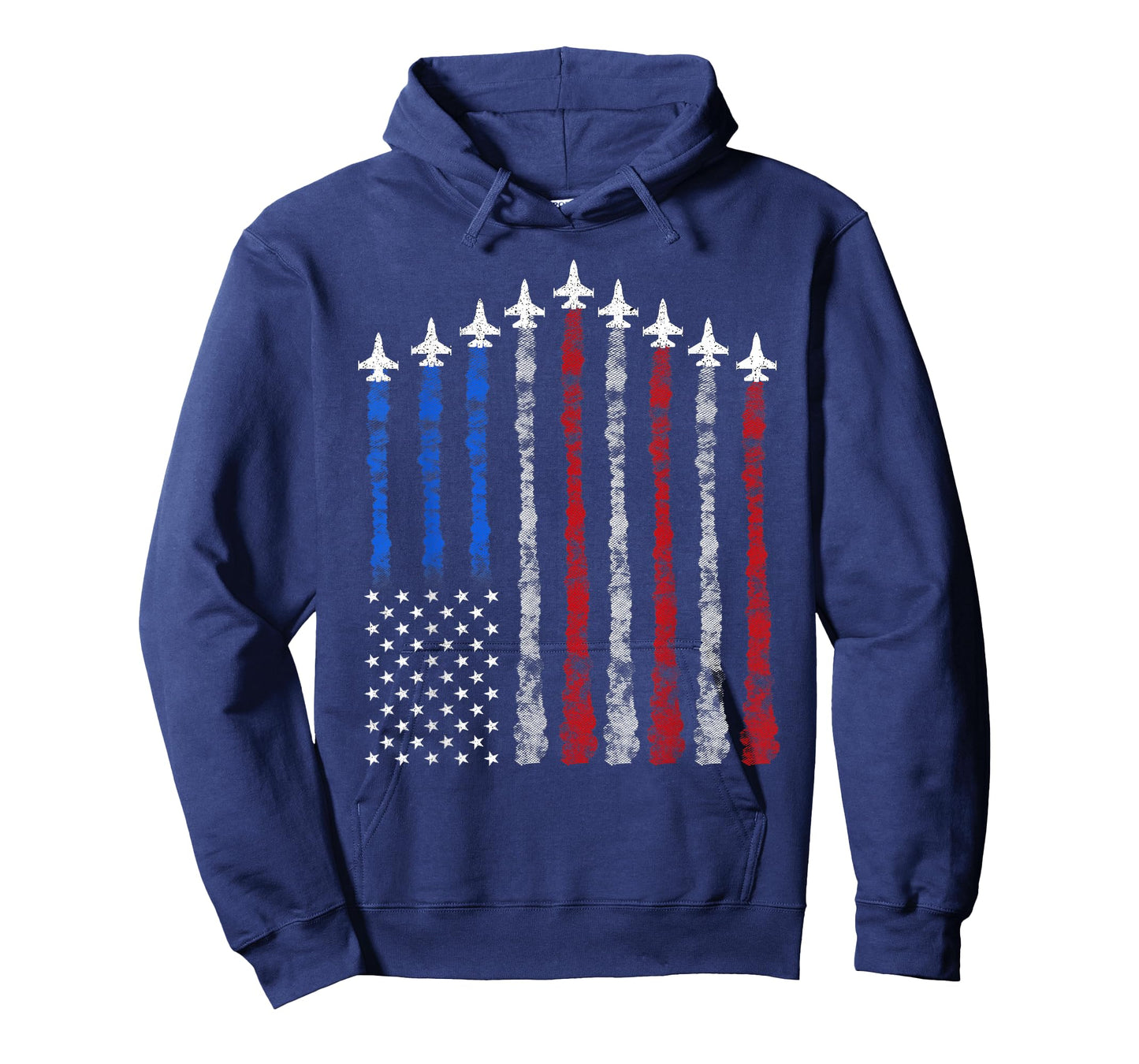 Fighter Jet Airplane USA Flag 4th of July Patriotic T-Shirt