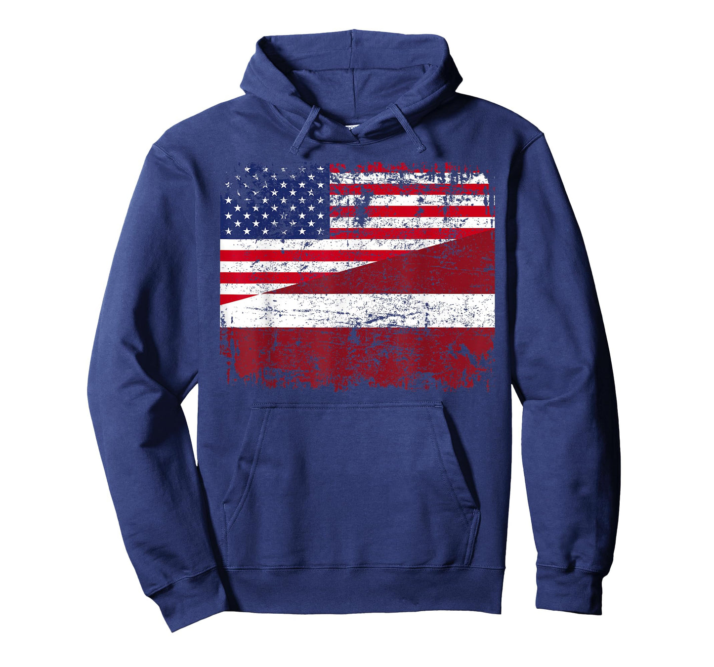 LATVIAN ROOTS | Half American Flag | USA LATVIA FLAG T-Shirt