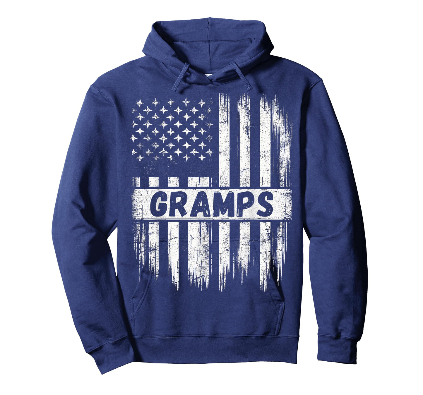 Mens Patriotic Distressed American Flag Men's Proud GRAMPS T-Shirt