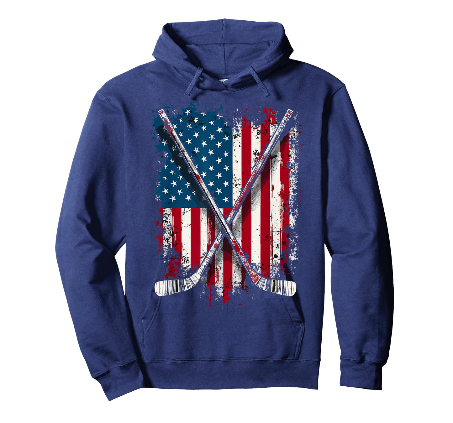 Hockey Stick USA Flag Hockey Player T-Shirt